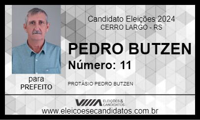 Candidato PEDRO BUTZEN 2024 - CERRO LARGO - Eleições