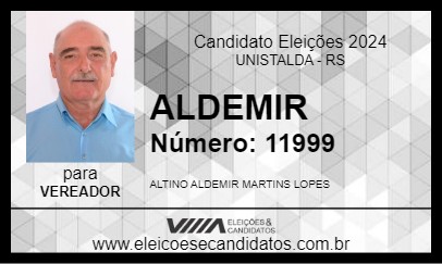 Candidato ALDEMIR 2024 - UNISTALDA - Eleições