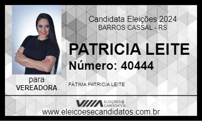 Candidato PATRICIA LEITE 2024 - BARROS CASSAL - Eleições