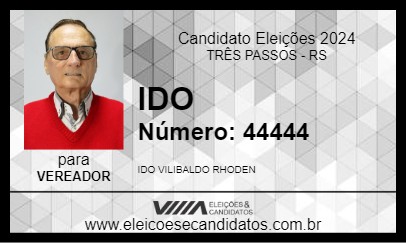 Candidato IDO 2024 - TRÊS PASSOS - Eleições