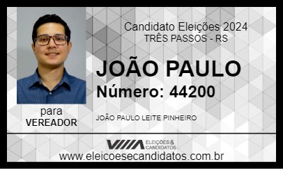 Candidato JOÃO PAULO 2024 - TRÊS PASSOS - Eleições