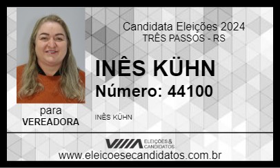 Candidato INÊS KÜHN 2024 - TRÊS PASSOS - Eleições