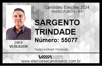 Candidato SARGENTO TRINDADE 2024 - PASSO FUNDO - Eleições