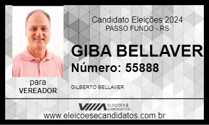 Candidato GIBA BELLAVER 2024 - PASSO FUNDO - Eleições