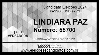 Candidato LINDIARA PAZ 2024 - PASSO FUNDO - Eleições