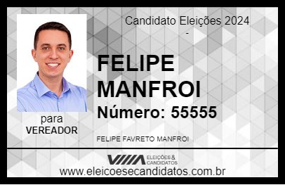 Candidato FELIPE MANFROI 2024 - PASSO FUNDO - Eleições