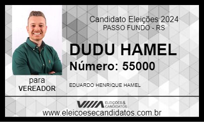 Candidato DUDU HAMEL 2024 - PASSO FUNDO - Eleições