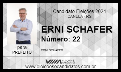 Candidato ERNI SCHAFER 2024 - CANELA - Eleições