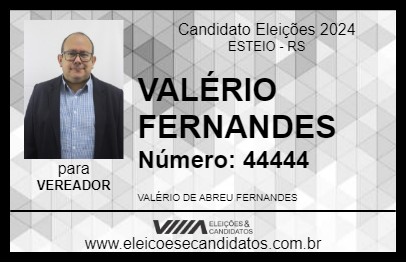 Candidato VALÉRIO FERNANDES 2024 - ESTEIO - Eleições