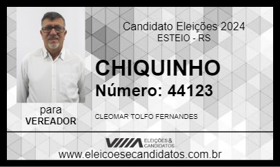 Candidato CHIQUINHO 2024 - ESTEIO - Eleições