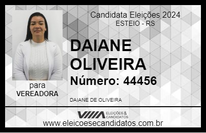 Candidato DAIANE OLIVEIRA 2024 - ESTEIO - Eleições