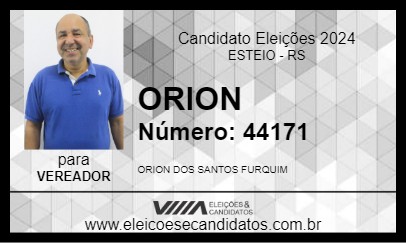 Candidato ORION 2024 - ESTEIO - Eleições