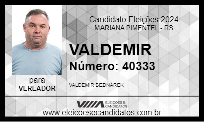 Candidato VALDENIR 2024 - MARIANA PIMENTEL - Eleições