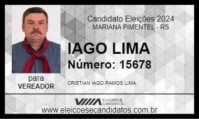 Candidato IAGO LIMA 2024 - MARIANA PIMENTEL - Eleições