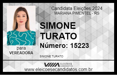 Candidato SIMONE TURATO 2024 - MARIANA PIMENTEL - Eleições