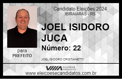 Candidato JOEL ISIDORO JUCA 2024 - IBIRAIARAS - Eleições