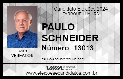 Candidato PAULO SCHNEIDER 2024 - FARROUPILHA - Eleições