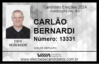 Candidato CARLÃO BERNARDI 2024 - FARROUPILHA - Eleições