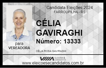 Candidato CÉLIA GAVIRAGHI 2024 - FARROUPILHA - Eleições