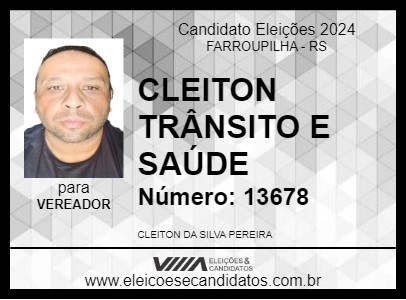 Candidato CLEITON TRÂNSITO E SAÚDE 2024 - FARROUPILHA - Eleições