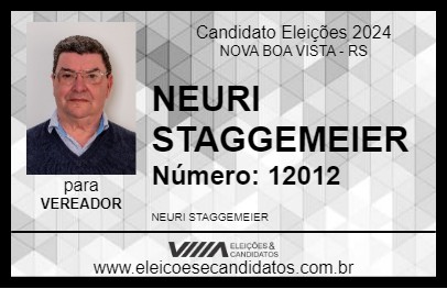 Candidato NEURI STAGGEMEIER 2024 - NOVA BOA VISTA - Eleições