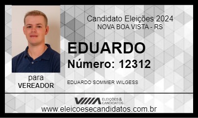 Candidato EDUARDO 2024 - NOVA BOA VISTA - Eleições