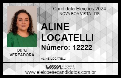 Candidato ALINE LOCATELLI 2024 - NOVA BOA VISTA - Eleições