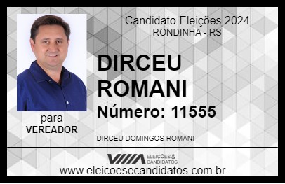 Candidato DIRCEU ROMANI 2024 - RONDINHA - Eleições