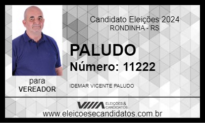 Candidato PALUDO 2024 - RONDINHA - Eleições