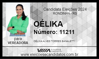 Candidato OÉLIKA 2024 - RONDINHA - Eleições