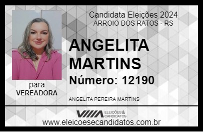 Candidato ANGELITA MARTINS 2024 - ARROIO DOS RATOS - Eleições