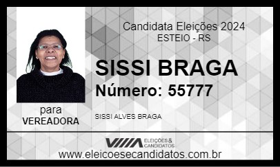 Candidato SISSI BRAGA 2024 - ESTEIO - Eleições