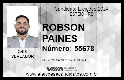 Candidato ROBSON PAINES 2024 - ESTEIO - Eleições