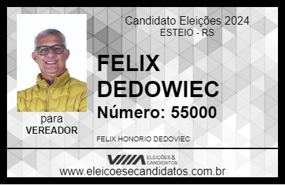 Candidato FELIX DEDOWIEC 2024 - ESTEIO - Eleições