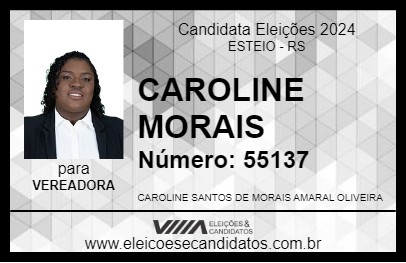 Candidato CAROLINE MORAIS 2024 - ESTEIO - Eleições