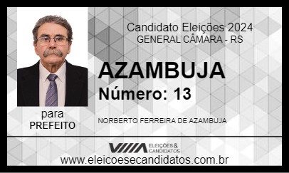 Candidato AZAMBUJA 2024 - GENERAL CÂMARA - Eleições