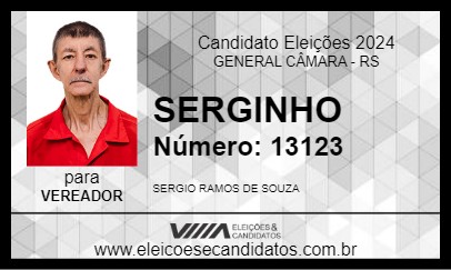 Candidato SERGINHO 2024 - GENERAL CÂMARA - Eleições