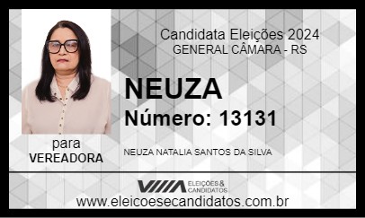 Candidato NEUZA 2024 - GENERAL CÂMARA - Eleições