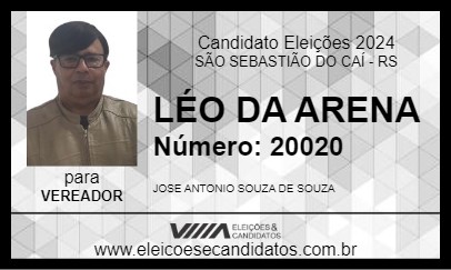 Candidato LÉO DA ARENA 2024 - SÃO SEBASTIÃO DO CAÍ - Eleições