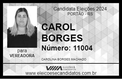 Candidato CAROL BORGES 2024 - PORTÃO - Eleições