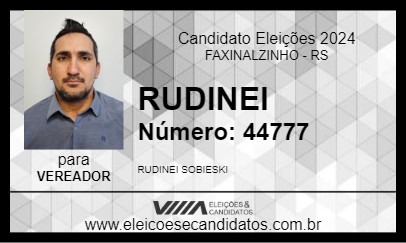 Candidato RUDINEI 2024 - FAXINALZINHO - Eleições