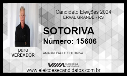 Candidato SOTORIVA 2024 - ERVAL GRANDE - Eleições