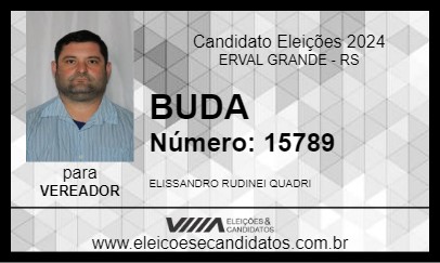 Candidato BUDA 2024 - ERVAL GRANDE - Eleições