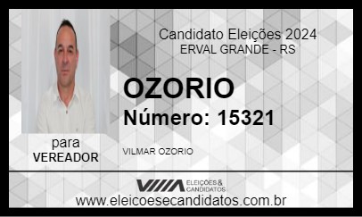 Candidato OZORIO 2024 - ERVAL GRANDE - Eleições