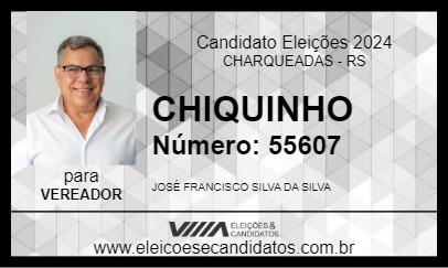 Candidato CHIQUINHO 2024 - CHARQUEADAS - Eleições