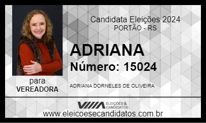 Candidato ADRIANA 2024 - PORTÃO - Eleições