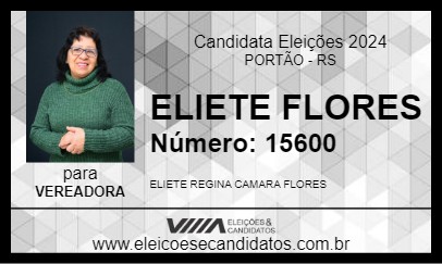 Candidato ELIETE FLORES 2024 - PORTÃO - Eleições