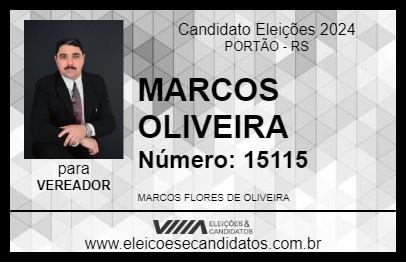 Candidato MARCOS OLIVEIRA 2024 - PORTÃO - Eleições