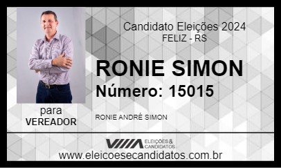 Candidato RONIE SIMON 2024 - FELIZ - Eleições