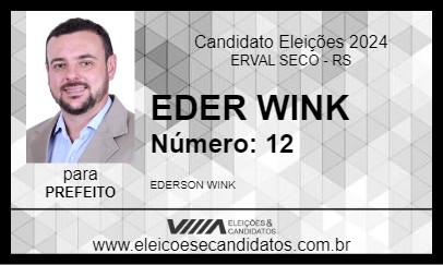 Candidato EDER WINK 2024 - ERVAL SECO - Eleições